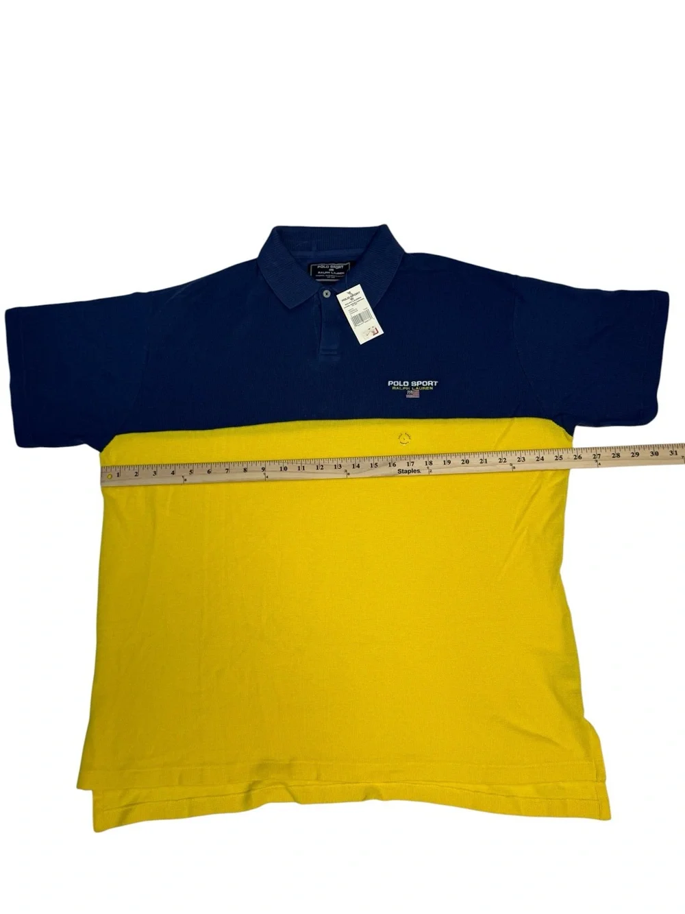 Polo Sport Ralph Lauren Colorblock Polo Shirt Size L Federal Blue / Ocean Run